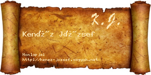 Kenéz József névjegykártya