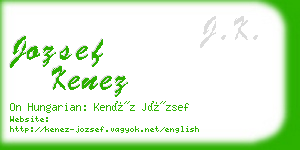 jozsef kenez business card